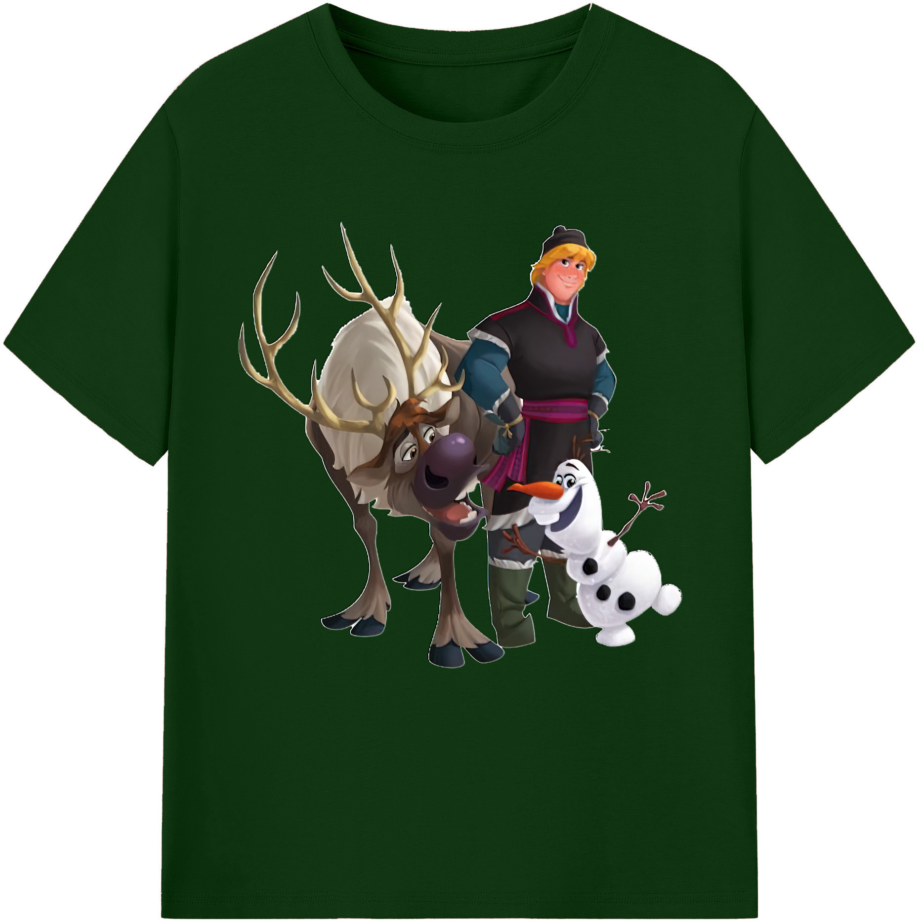 （画像用） アナと雪の女王 アンナ エルサ Frozen Anna Elsa 綿100％半袖Tシャツ（フロントプリント）